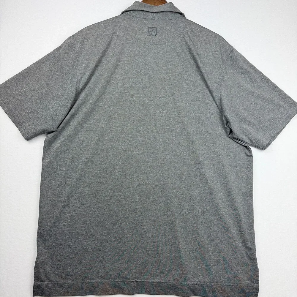 FootJoy Gray Performance Golf Polo Large